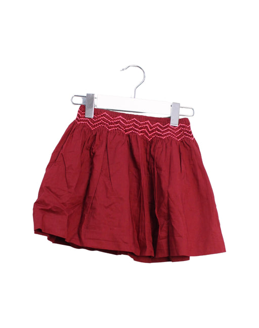 A Red Short Skirts from Jacadi in size 5T for girl. (Front View)