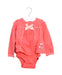 A Pink Long Sleeve Bodysuits from Sergent Major in size 6-12M for girl. (Front View)