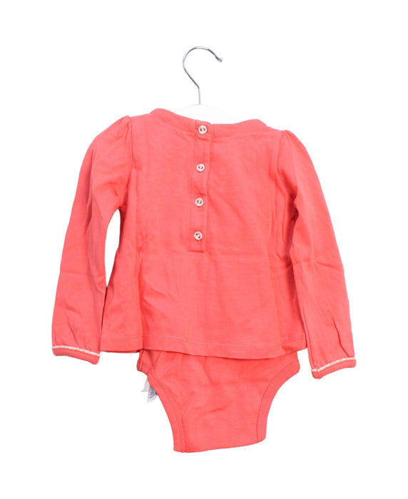 A Pink Long Sleeve Bodysuits from Sergent Major in size 6-12M for girl. (Back View)