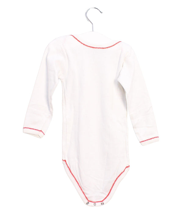 A White Long Sleeve Bodysuits from Petit Bateau in size 18-24M for girl. (Back View)