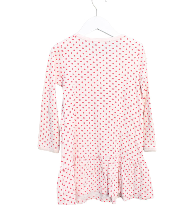A Pink Long Sleeve Dresses from Petit Bateau in size 5T for girl. (Back View)