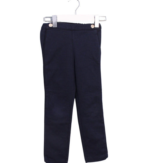 A Navy Casual Pants from Jacadi in size 4T for girl. (Front View)