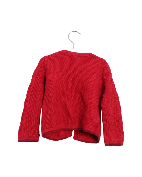 A Red Cardigans from Jacadi in size 18-24M for girl. (Back View)