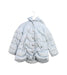 A Blue Puffer/Quilted Jackets from Jacadi in size 5T for girl. (Front View)