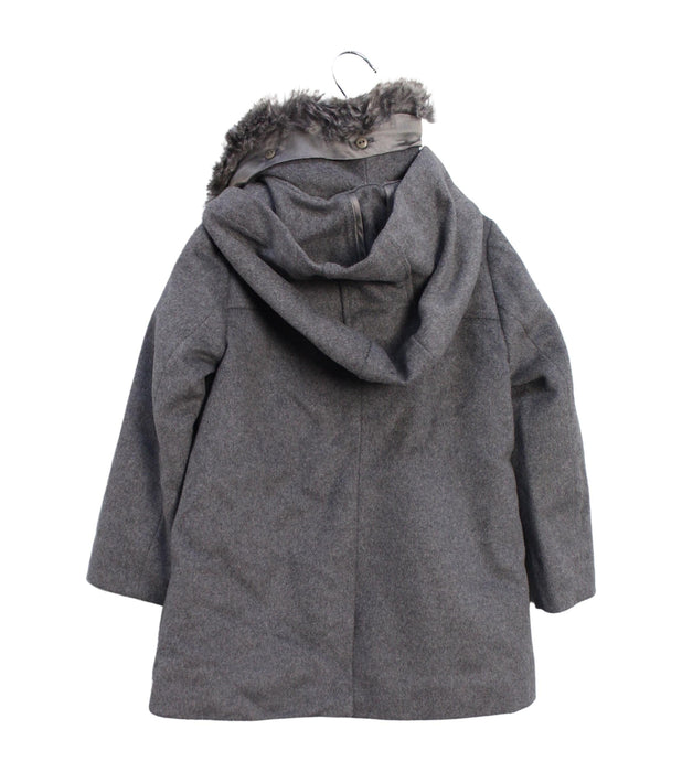 A Grey Coats from Jacadi in size 4T for girl. (Back View)