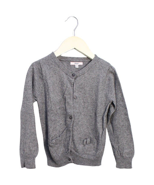 A Grey Cardigans from Jacadi in size 4T for girl. (Front View)