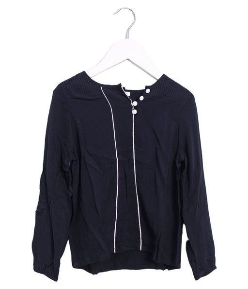 A Navy Long Sleeve Tops from CdeC in size 6T for girl. (Front View)