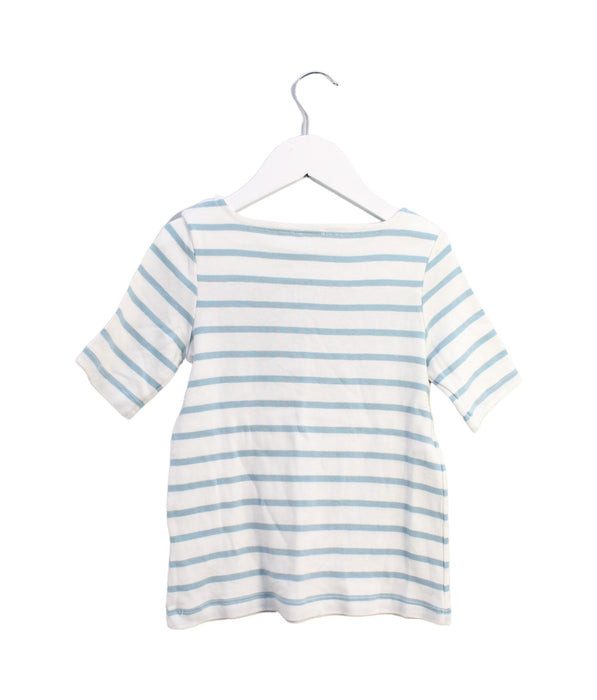 A Teal Short Sleeve Tops from Petit Bateau in size 6T for girl. (Back View)
