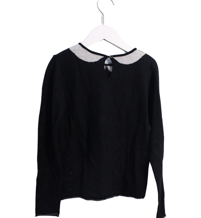 A Black Knit Sweaters from Monoprix in size 10Y for girl. (Back View)