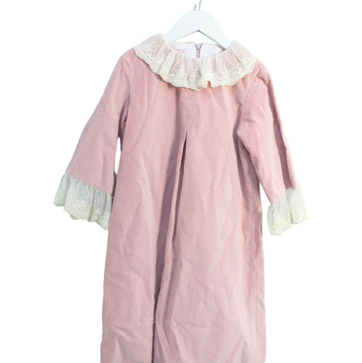 A Pink Long Sleeve Dresses from La Coqueta in size 10Y for girl. (Front View)