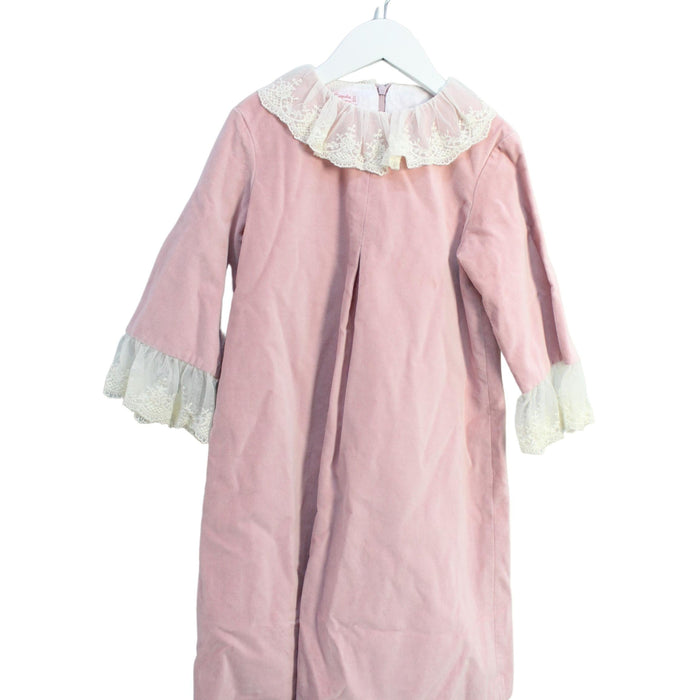 A Pink Long Sleeve Dresses from La Coqueta in size 10Y for girl. (Front View)