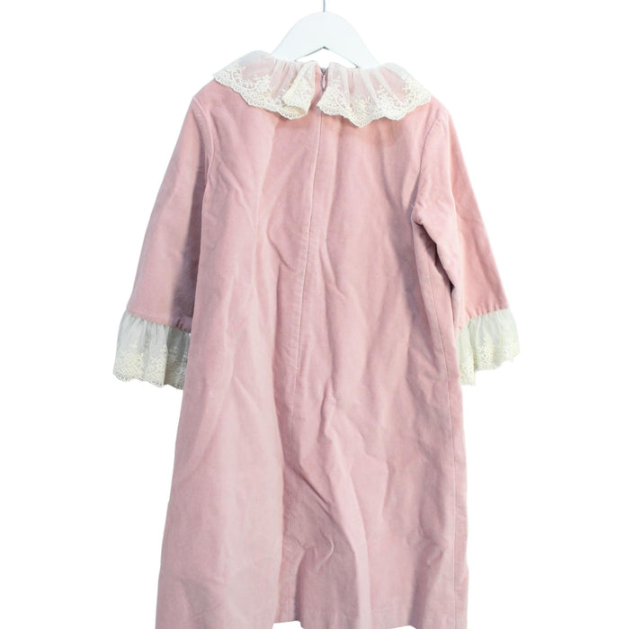 A Pink Long Sleeve Dresses from La Coqueta in size 10Y for girl. (Back View)
