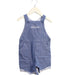 A Blue Overall Shorts from The Little White Company in size 12-18M for boy. (Front View)