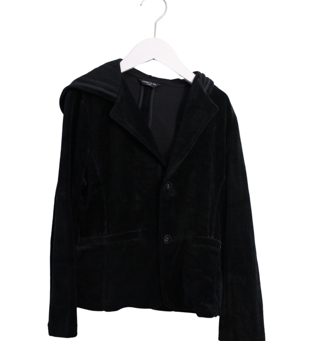 A Black Blazers from Comme Ca Ism in size 7Y for girl. (Front View)