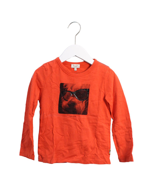 A Orange Long Sleeve Tops from Paul Smith in size 4T for boy. (Front View)