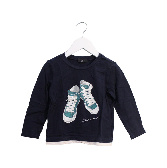 A Navy Long Sleeve Tops from Comme Ca Ism in size 2T for boy. (Front View)