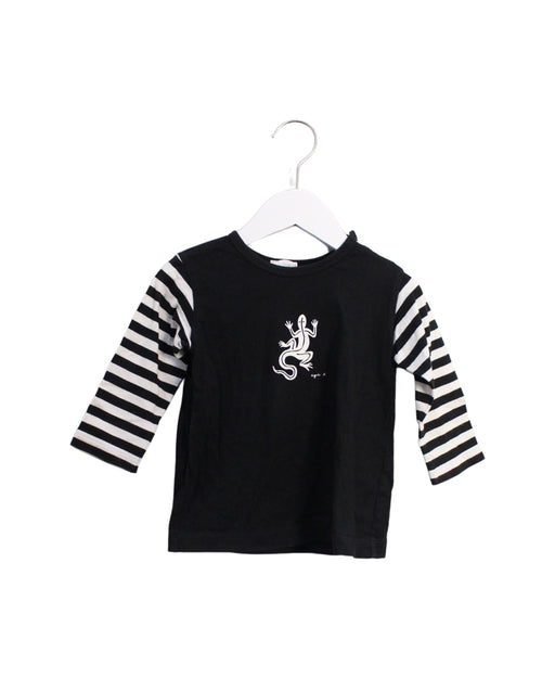 A Black Long Sleeve Tops from Agnes b. in size 2T for boy. (Front View)