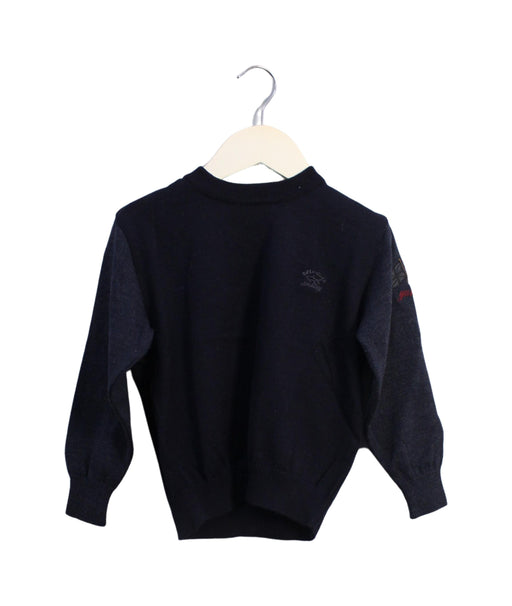 A Navy Knit Sweaters from Paul & Shark in size 4T for boy. (Front View)