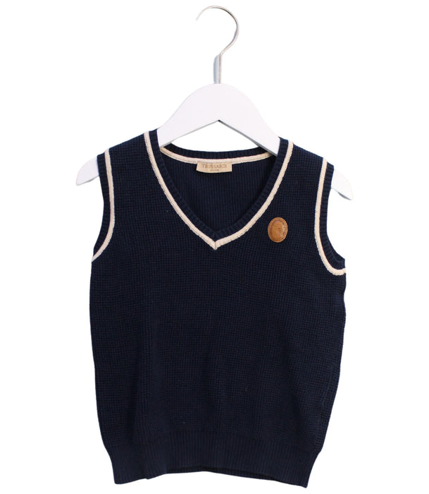 A Navy Sweater Vests from Trussardi in size 4T for boy. (Front View)