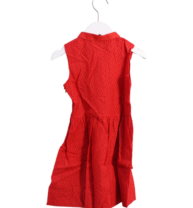 A Red Sleeveless Dresses from Sonia Rykiel in size 6T for girl. (Back View)