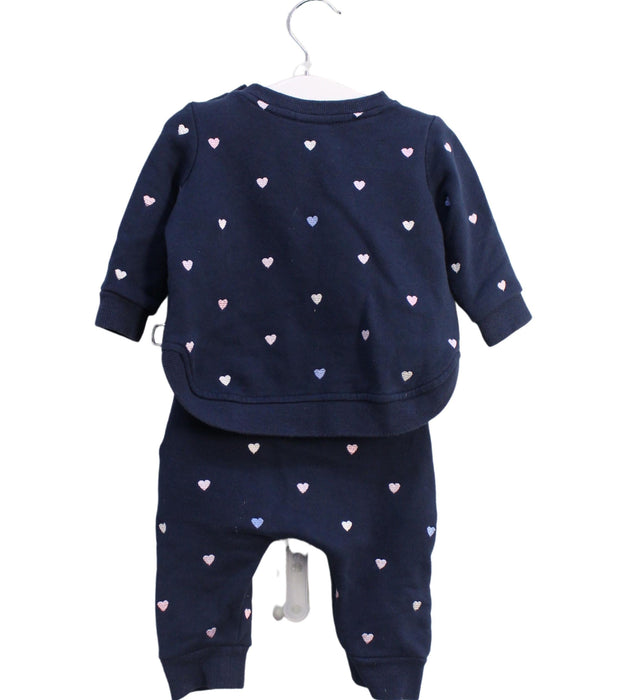 A Navy Pants Sets from Seed in size 0-3M for girl. (Back View)