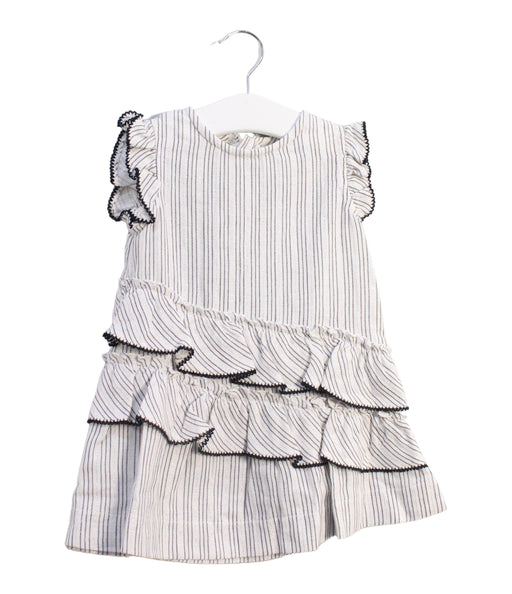 A Grey Sleeveless Dresses from Mayoral in size 12-18M for girl. (Front View)
