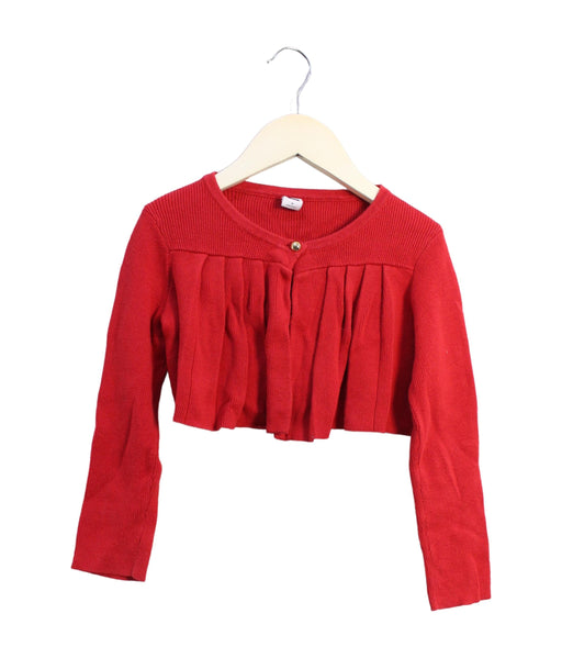 A Red Cardigans from Janie & Jack in size 4T for girl. (Front View)