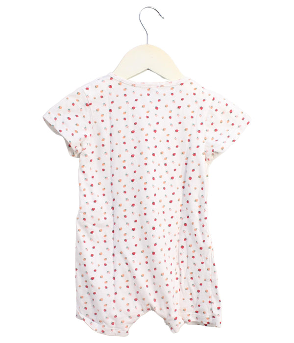 A White Short Sleeve Rompers from Bout'Chou in size 18-24M for girl. (Back View)