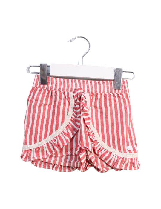 A Red Shorts from IKKS in size 12-18M for girl. (Front View)