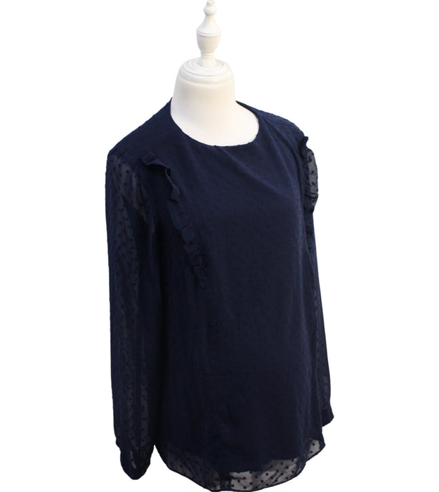 A Navy Long Sleeve Tops from Seraphine in size S for maternity. (Front View)