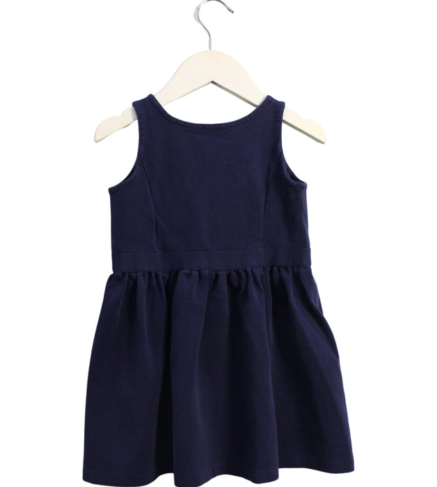 A Navy Sleeveless Dresses from Polo Ralph Lauren in size 4T for girl. (Back View)