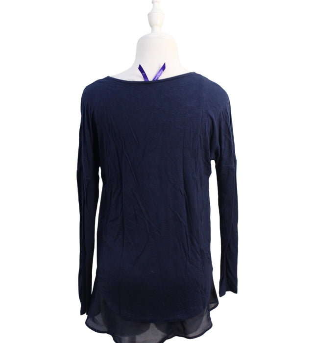 A Navy Long Sleeve Tops from Seraphine in size XS for maternity. (Back View)