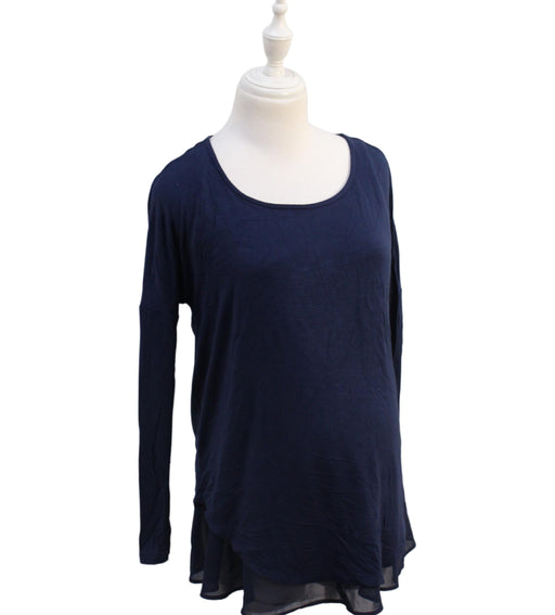 A Navy Long Sleeve Tops from Seraphine in size XS for maternity. (Front View)