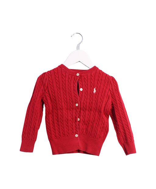 A Red Cardigans from Polo Ralph Lauren in size 2T for girl. (Front View)