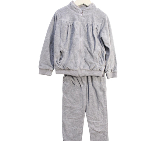 A Grey Pants Sets from Chickeeduck in size 4T for girl. (Front View)
