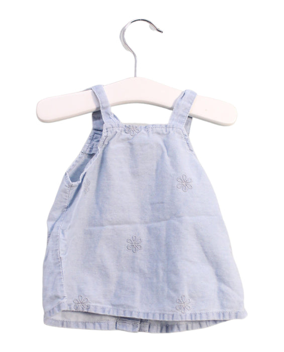A Blue Sleeveless Tops from Seed in size 0-3M for girl. (Back View)