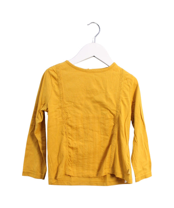 A Yellow Long Sleeve Tops from Sergent Major in size 4T for girl. (Front View)