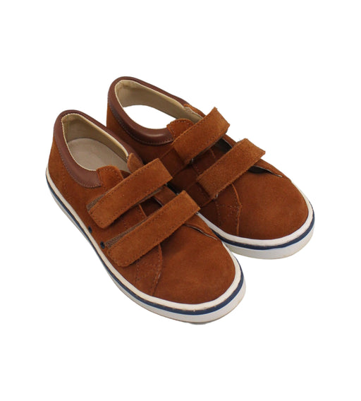 A Brown Sneakers from Jacadi in size 7Y for boy. (Front View)