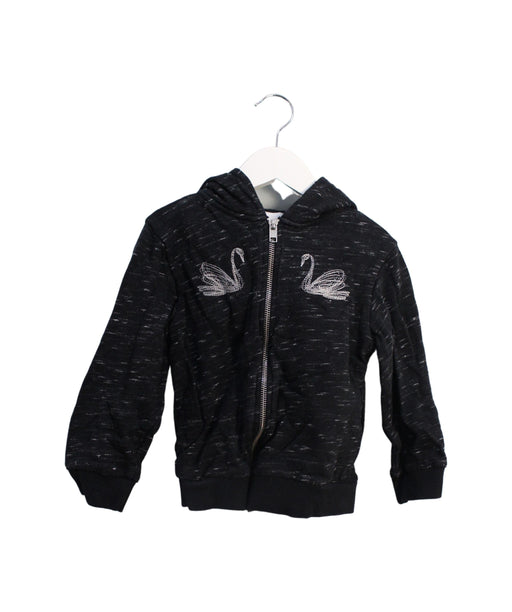 A Black Lightweight Jackets from Jacadi in size 4T for girl. (Front View)