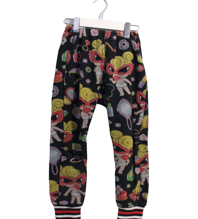 A Black Sweatpants from Hysteric Mini in size 4T for girl. (Front View)