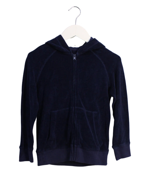 A Navy Zippered Sweatshirts from Vilebrequin in size 6T for girl. (Front View)