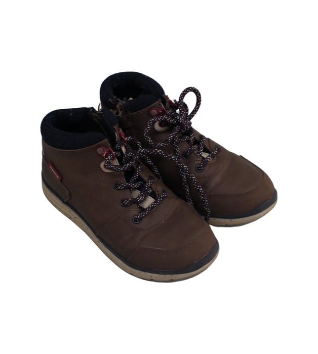 A Brown Casual Boots from Mayoral in size 7Y for boy. (Front View)