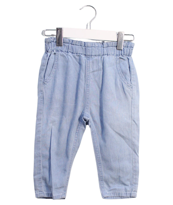 A Blue Casual Pants from Seed in size 12-18M for girl. (Front View)
