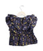 A Navy Short Sleeve Tops from Velveteen in size 4T for girl. (Back View)