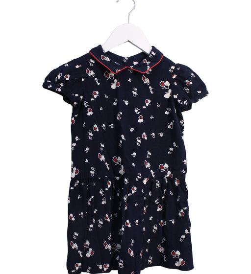 A Navy Short Sleeve Dresses from Bonpoint in size 3T for girl. (Front View)
