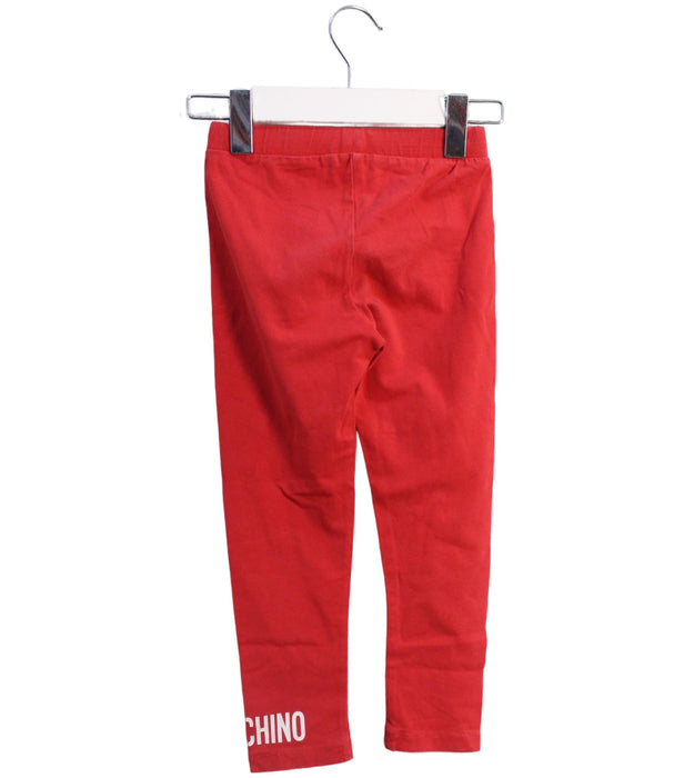 A Red Leggings from Moschino in size 2T for girl. (Back View)