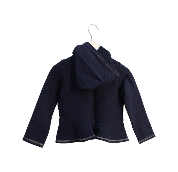 A Navy Lightweight Jackets from Petit Bateau in size 3T for girl. (Back View)