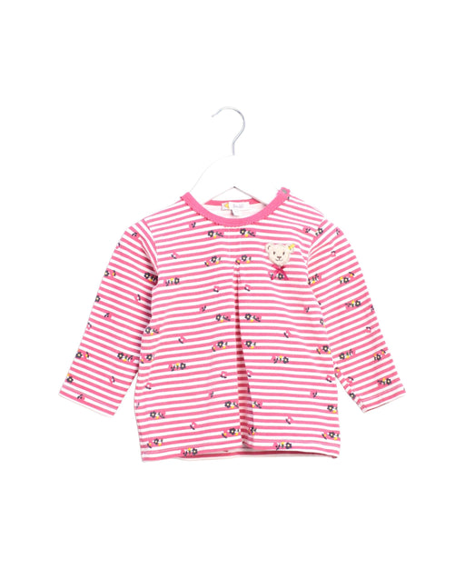 A Pink Long Sleeve Tops from Steiff in size 6-12M for girl. (Front View)