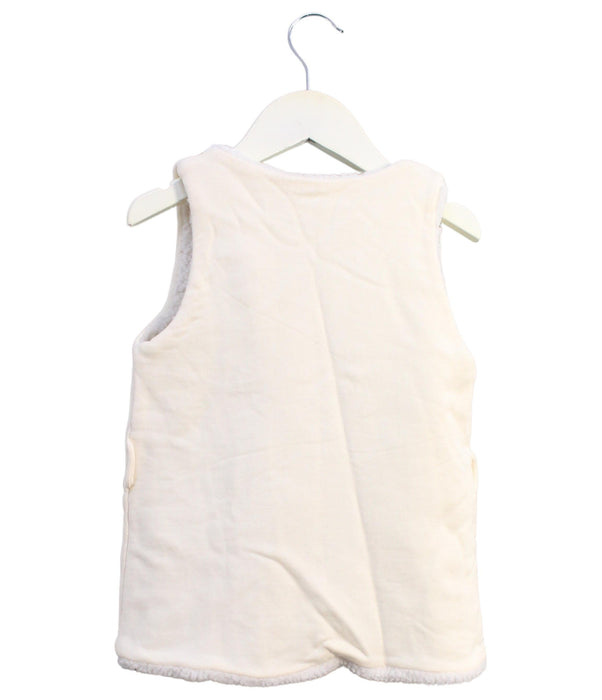 A Ivory Outerwear Vests from Petit Bateau in size 4T for girl. (Back View)