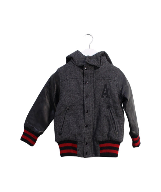 A Grey Lightweight Jackets from A for Apple in size 3T for boy. (Front View)